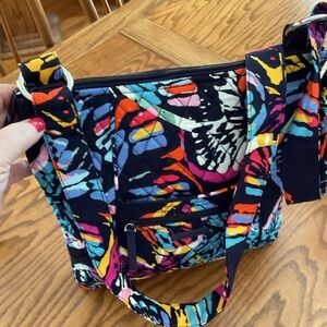 NWOT Vera Bradley Iconic Hipster Butterfly Flutter Crossbody Bag, Medium Sz